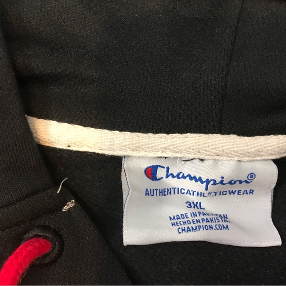 Champion oversized 3XL Miami jersey Red and Black hoodie - Picture 5 of 7